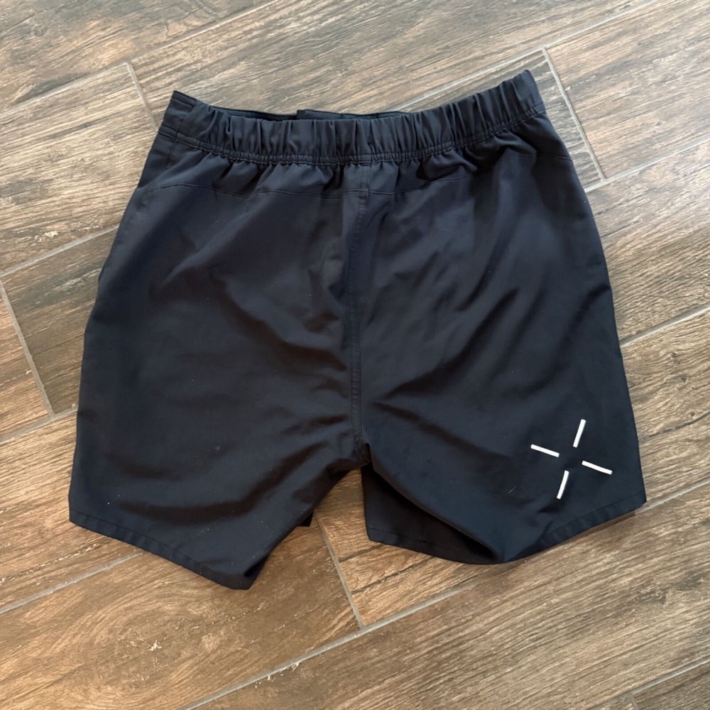 Ten Thousand 7" Shorts Mens Medium Black Foundation Drawstring Lined Running EUC